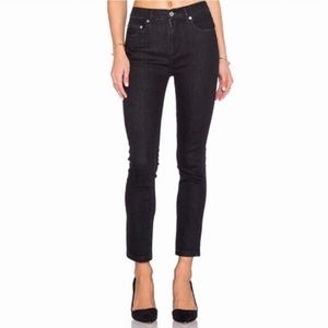 Marc By Marc Jacobs Vtg Black Straight Leg High Waist Stretch Ankle Jeans Sz 28